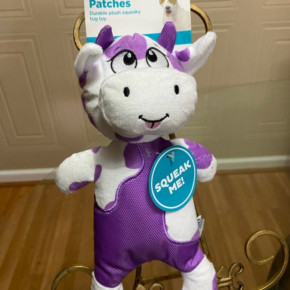 Brand New Two Tone Outward Hound Cow With Squeaker. - Picture 6 of 8